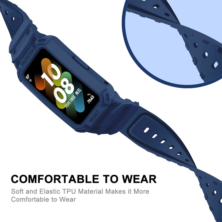 For Huawei Band 6 / 7 / Honor Band 6 JSM Integrated TPU Adjustable Elastic Watch Band (Black) by buy2fix