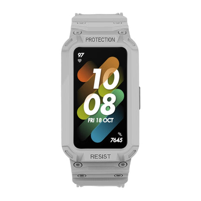 For Huawei Band 6 / 7 / Honor Band 6 JSM Integrated TPU Adjustable Elastic Watch Band (Light Grey) by buy2fix