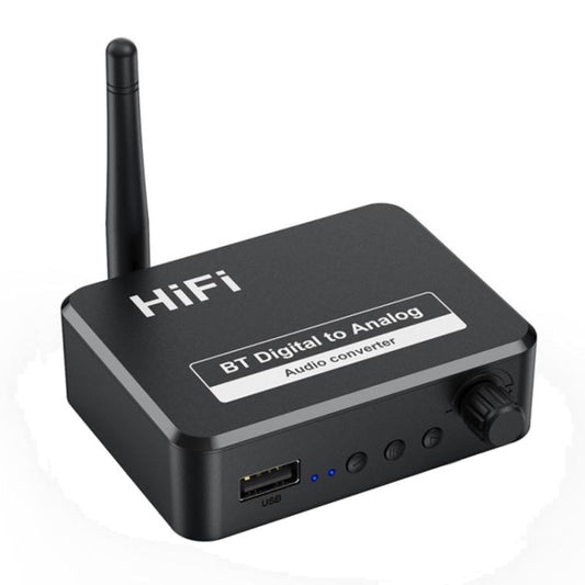 B35S Bluetooth 5.2 Music Receiver Digital to Analog Converter Supports U-disk Fiber Coaxial - Audio Receiver Transmitter by buy2fix | Online Shopping UK | buy2fix