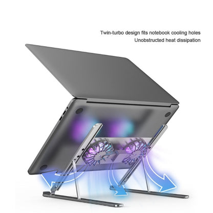 BONERUY P11F Adjustable Laptop Stand Cooling Holder with Double Fans - Cooling Pads by BONERUY | Online Shopping UK | buy2fix