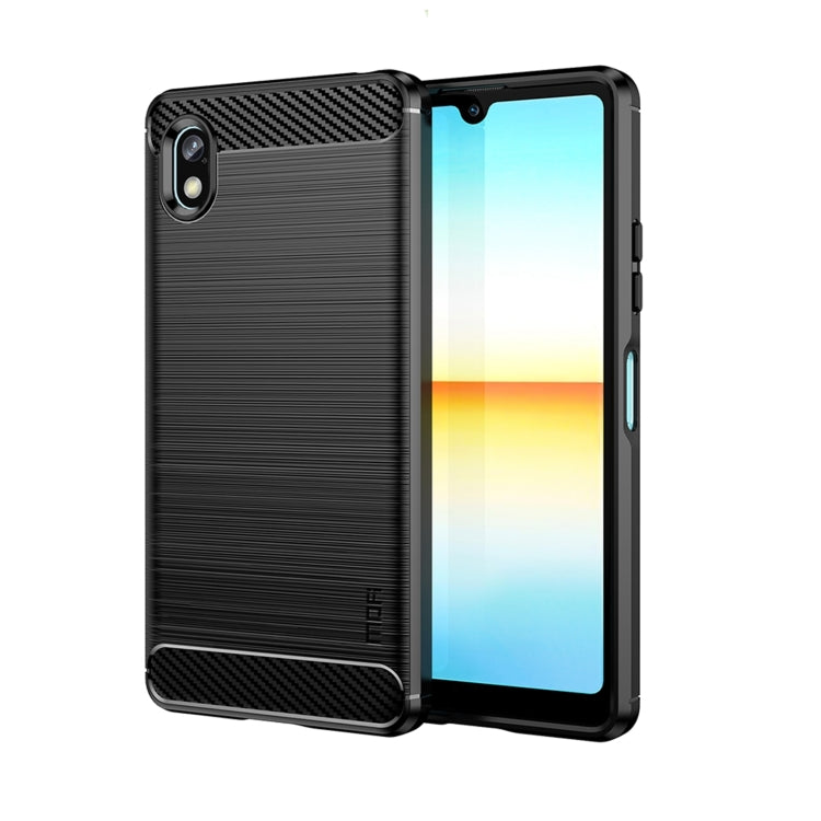 For Sony Xperia Ace 3 MOFI Gentleness Brushed Carbon Fiber Soft TPU Case(Black) - Sony Cases by MOFI | Online Shopping UK | buy2fix