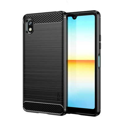 For Sony Xperia Ace 3 MOFI Gentleness Brushed Carbon Fiber Soft TPU Case(Black) - Sony Cases by MOFI | Online Shopping UK | buy2fix