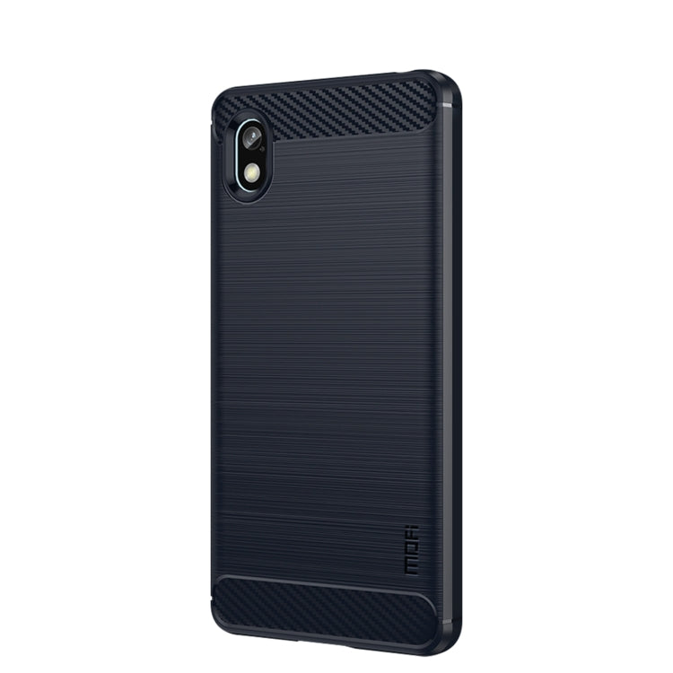 For Sony Xperia Ace 3 MOFI Gentleness Brushed Carbon Fiber Soft TPU Case(Blue) - Sony Cases by MOFI | Online Shopping UK | buy2fix