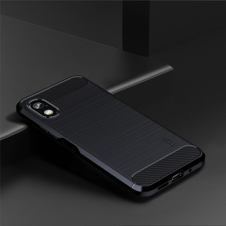 For Sony Xperia Ace 3 MOFI Gentleness Brushed Carbon Fiber Soft TPU Case(Blue) - Sony Cases by MOFI | Online Shopping UK | buy2fix