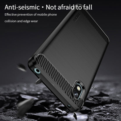 For Sony Xperia Ace 3 MOFI Gentleness Brushed Carbon Fiber Soft TPU Case(Blue) - Sony Cases by MOFI | Online Shopping UK | buy2fix