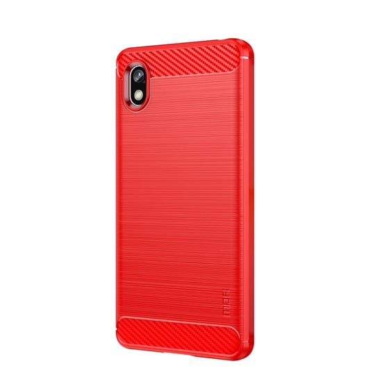 For Sony Xperia Ace 3 MOFI Gentleness Brushed Carbon Fiber Soft TPU Case(Red) - Sony Cases by MOFI | Online Shopping UK | buy2fix
