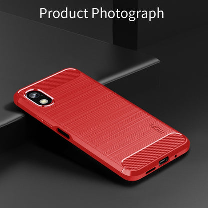 For Sony Xperia Ace 3 MOFI Gentleness Brushed Carbon Fiber Soft TPU Case(Red) - Sony Cases by MOFI | Online Shopping UK | buy2fix