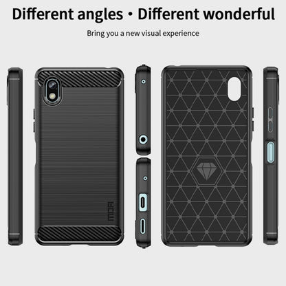 For Sony Xperia Ace 3 MOFI Gentleness Brushed Carbon Fiber Soft TPU Case(Red) - Sony Cases by MOFI | Online Shopping UK | buy2fix