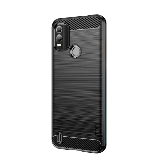 For Nokia C21 Plus MOFI Gentleness Brushed Carbon Fiber Soft TPU Case(Black) - Nokia Cases by MOFI | Online Shopping UK | buy2fix