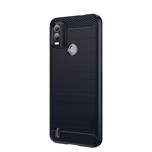 For Nokia C21 Plus MOFI Gentleness Brushed Carbon Fiber Soft TPU Case(Blue) - Nokia Cases by MOFI | Online Shopping UK | buy2fix