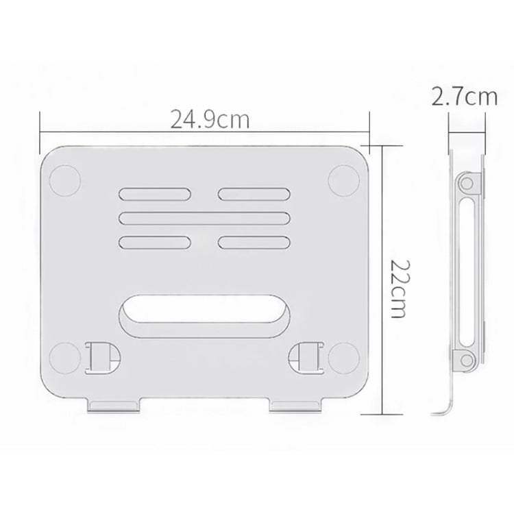 BONERUY P43P Folding Double-layer Aluminum Alloy Notebook Tablet Stand - Laptop Stand by BONERUY | Online Shopping UK | buy2fix