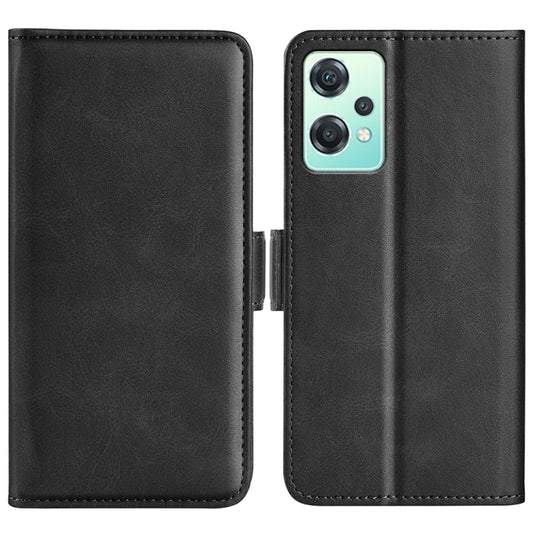 For OnePlus Nord CE 2 Lite Dual-side Magnetic Buckle Horizontal Flip Leather Phone Case(Black) - OnePlus Cases by buy2fix | Online Shopping UK | buy2fix