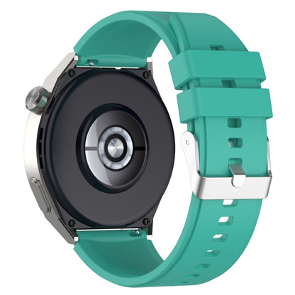 For Huawei Watch GT2 Pro / GT2e 22mm Protruding Head Silicone Strap Silver Buckle(Teal Green) by buy2fix