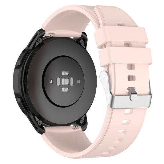 Protruding Head Silicone Strap Silver Buckle For Samsung Galaxy Watch 42mm 20mm(Pink) - Watch Bands by buy2fix | Online Shopping UK | buy2fix