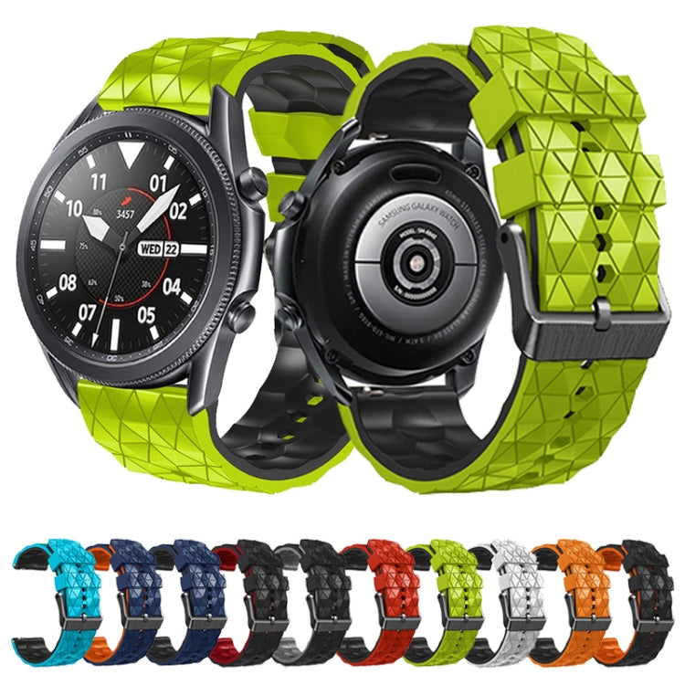 For Huawei Watch GT3 46mm 22mm Football Pattern Two-Color Silicone Strap(Red+Black) by buy2fix