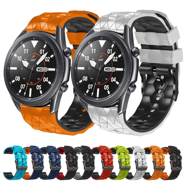 For Honor Magic Watch 2 46mm 22mm Football Pattern Two-Color Silicone Strap(Black+Grey) by buy2fix