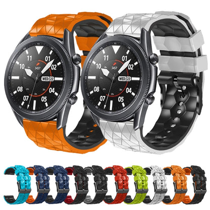 For Honor Magic Watch 2 46mm 22mm Football Pattern Two-Color Silicone Strap(Black+Grey) by buy2fix