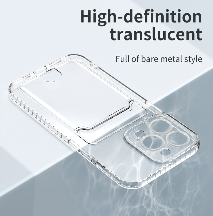 For iPhone 14 Pro Max Card Bag Clear TPU Phone Case (Transparent) - iPhone 14 Pro Max Cases by buy2fix | Online Shopping UK | buy2fix