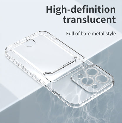 For iPhone 14 Pro Max Card Bag Clear TPU Phone Case (Transparent) - iPhone 14 Pro Max Cases by buy2fix | Online Shopping UK | buy2fix