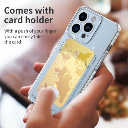 For iPhone 14 Pro Max Card Bag Clear TPU Phone Case (Transparent) - iPhone 14 Pro Max Cases by buy2fix | Online Shopping UK | buy2fix