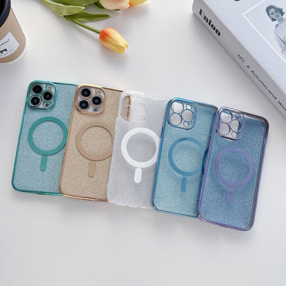For iPhone 14 Pro Max Plating Magsafe Glitter Phone Case For iPhone14 Pro Max(Purple) - iPhone 14 Pro Max Cases by buy2fix | Online Shopping UK | buy2fix