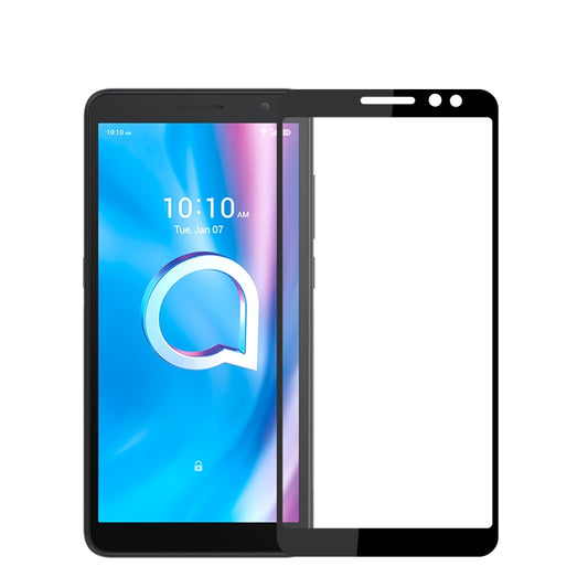 For Alcatel 1B 2022 PINWUYO 9H 2.5D Full Screen Tempered Glass Film(Black) - Alcatel Tempered Glass by PINWUYO | Online Shopping UK | buy2fix