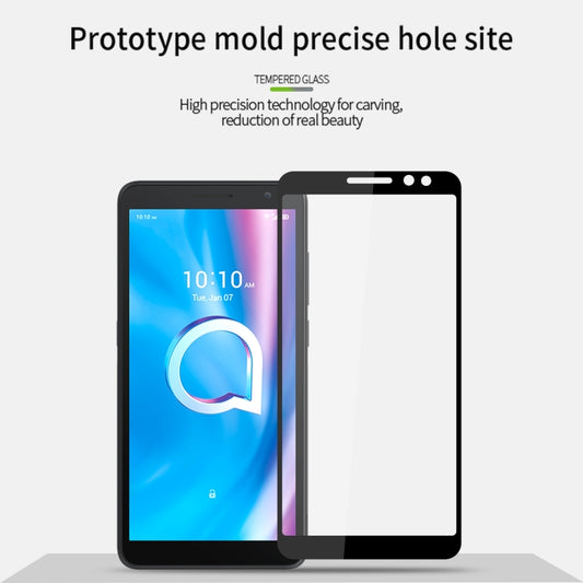 For Alcatel 1B 2022 PINWUYO 9H 2.5D Full Screen Tempered Glass Film(Black) - Alcatel Tempered Glass by PINWUYO | Online Shopping UK | buy2fix