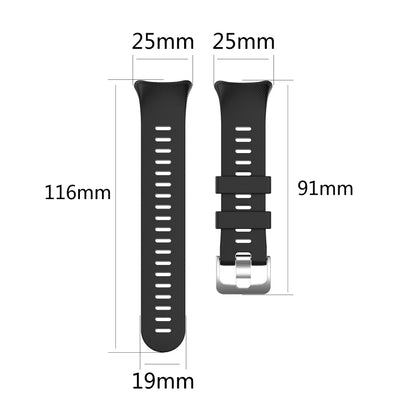 For Garmin Forerunner 45 / Forerunner 45S Universal Twill Solid Color Silicone Watch Band(Black) - Watch Bands by buy2fix | Online Shopping UK | buy2fix