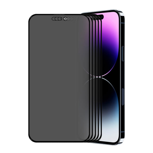 For iPhone 14 Pro Max 5pcs ENKAY 28 Degree Anti-peeping Tempered Glass Film - iPhone 14 Pro Max Tempered Glass by ENKAY | Online Shopping UK | buy2fix