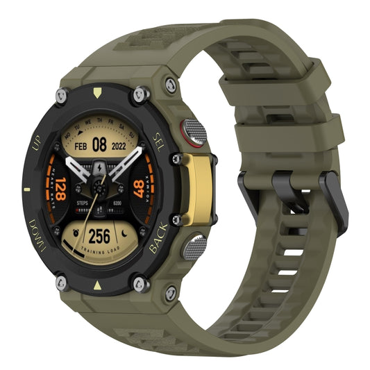 For Amazfit T-Rex 2 Silicone Leisure Watch Band(Jungle Green) - Watch Bands by buy2fix | Online Shopping UK | buy2fix