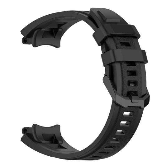 For Amazfit T-Rex 2 Silicone Leisure Watch Band(Black) - Watch Bands by buy2fix | Online Shopping UK | buy2fix