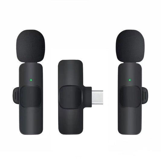 K9 2 in 1 Wireless Clip-on Auto Noise Cancelling Live Mini Microphone, Port: Type-C - Microphone by buy2fix | Online Shopping UK | buy2fix