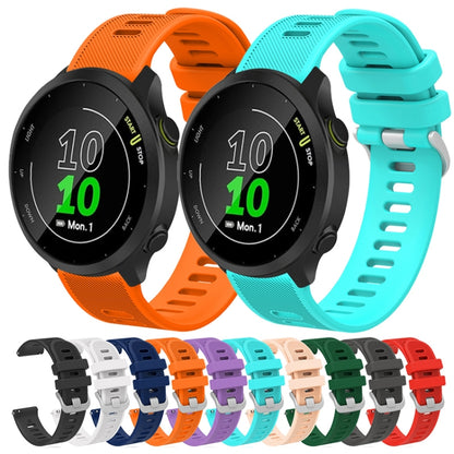 For Garmin Vivoactive 3 20mm Silicone Twill Watch Band(Red) - Watch Bands by buy2fix | Online Shopping UK | buy2fix