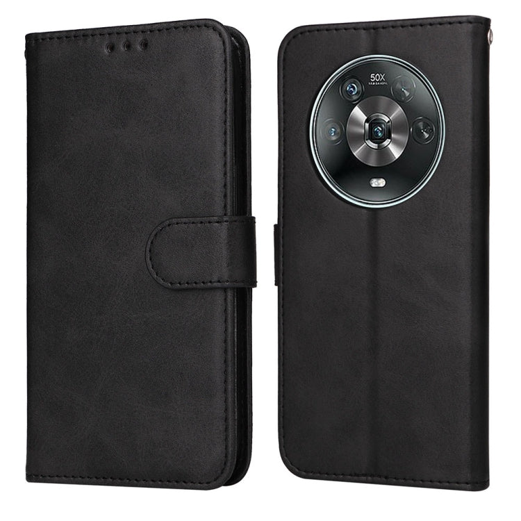 For Honor Magic4 / Magic4 Pro JSM Calf Texture Leather Phone Case(Black) - Honor Cases by JUNSUNMAY | Online Shopping UK | buy2fix