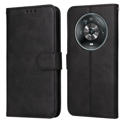 For Honor Magic4 / Magic4 Pro JSM Calf Texture Leather Phone Case(Black) - Honor Cases by JUNSUNMAY | Online Shopping UK | buy2fix