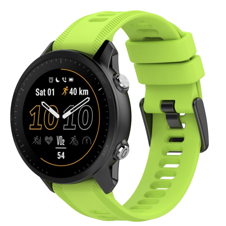 For Garmin Approach S60 22mm Solid Color Silicone Watch Band(Lime Color) - Watch Bands by buy2fix | Online Shopping UK | buy2fix