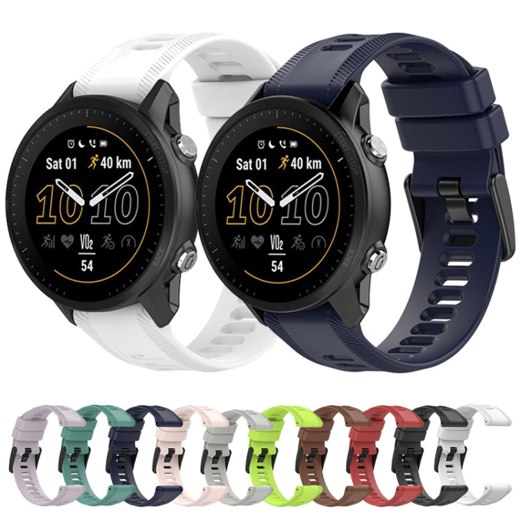 For Garmin Approach S60 22mm Solid Color Silicone Watch Band(Lime Color) - Watch Bands by buy2fix | Online Shopping UK | buy2fix