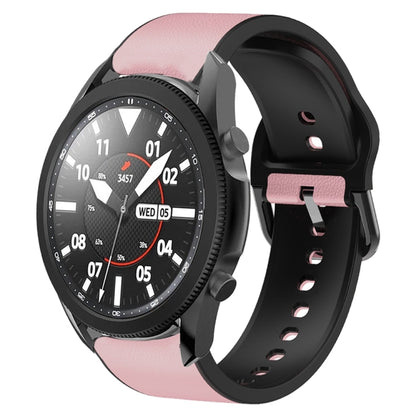For Samsung Galaxy Watch 5 Pro 45mm Silicone Adhesive Leather Watch Band(Pink) - Watch Bands by buy2fix | Online Shopping UK | buy2fix