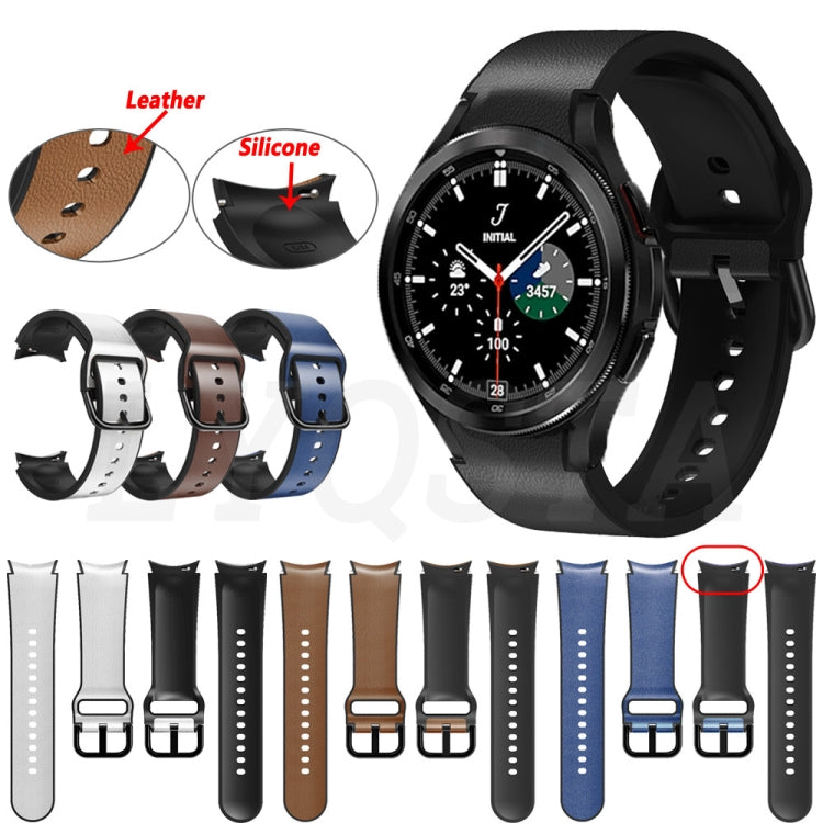 For Samsung Galaxy Watch 5 Pro 45mm Silicone Adhesive Leather Watch Band(Pink) - Watch Bands by buy2fix | Online Shopping UK | buy2fix