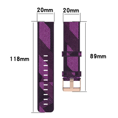 For Samsung Galaxy Watch4 Classic 46mm 20mm Nylon Woven Watch Band(Grey) - Watch Bands by buy2fix | Online Shopping UK | buy2fix