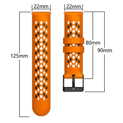 For Xiaomi MI Watch S1 22mm Two-Color Breathable Silicone Watch Band(Skyblue+Black) - Watch Bands by buy2fix | Online Shopping UK | buy2fix