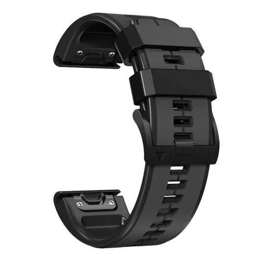 For Garmin EPIX Gen2 22mm Silicone Sports Two-Color Watch Band(Carbon Ash + Black) - Watch Bands by buy2fix | Online Shopping UK | buy2fix