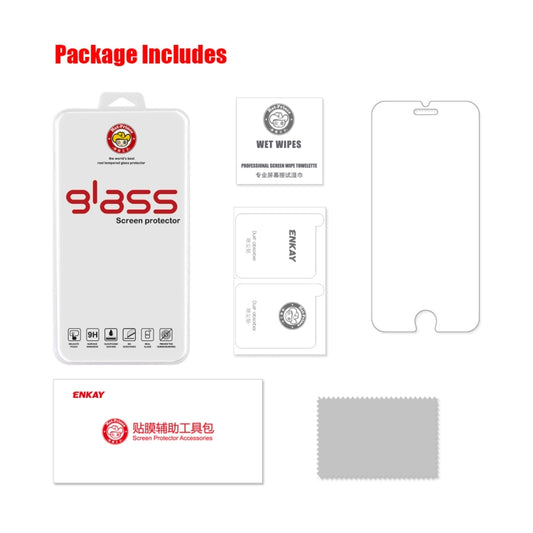 For iPhone SE 2022 / 2020 1pcs ENKAY Thickened Glue No White Edge 0.26mm 9H 2.5D Tempered Glass Film - iPhone SE 2022 / 2020 Tempered Glass by ENKAY | Online Shopping UK | buy2fix