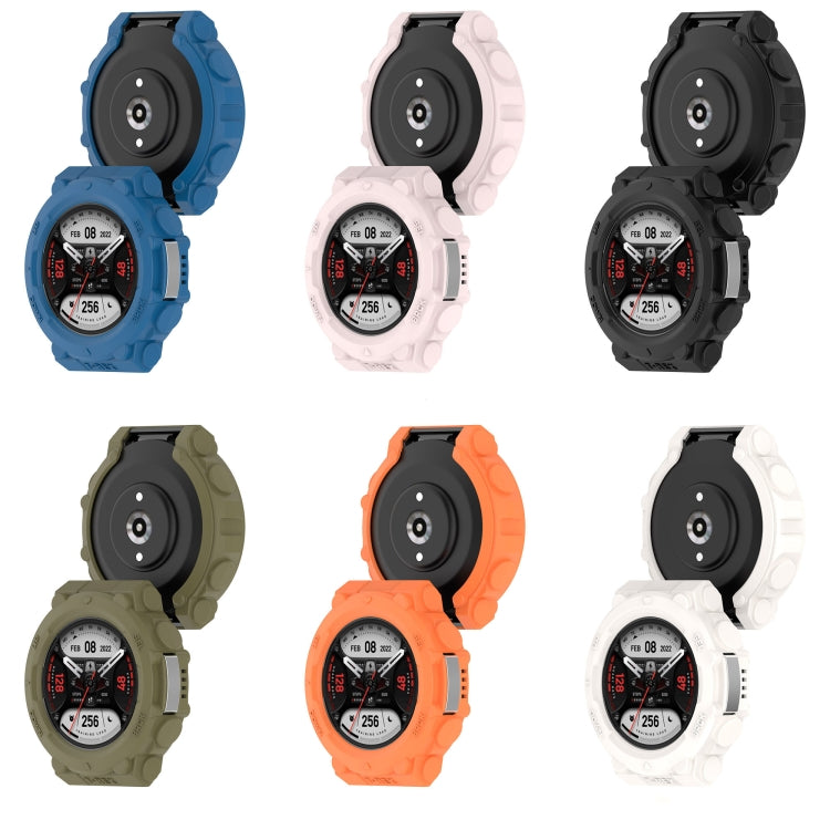 For Amazfit T-Tex 2 Shockproof TPU Protective Watch Case(Black) - Watch Cases by buy2fix | Online Shopping UK | buy2fix