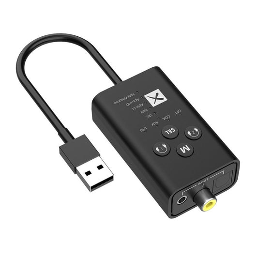 T9 Low latency 5.2 Bluetooth Audio Transmitter Supports Fiber Optic Coaxial APTX With USB Cable - Audio Receiver Transmitter by buy2fix | Online Shopping UK | buy2fix