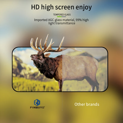 For iPhone 14 Pro PINWUYO 9H 2.5D Full Screen Tempered Glass Film(Black) - iPhone 14 Pro Tempered Glass by PINWUYO | Online Shopping UK | buy2fix