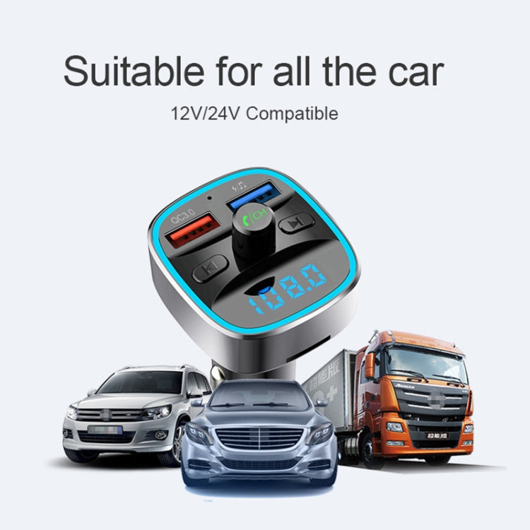 T25S Car MP3 Player Multi-function BT5.0 Dual USB Chargers - Bluetooth Car Kits by buy2fix | Online Shopping UK | buy2fix