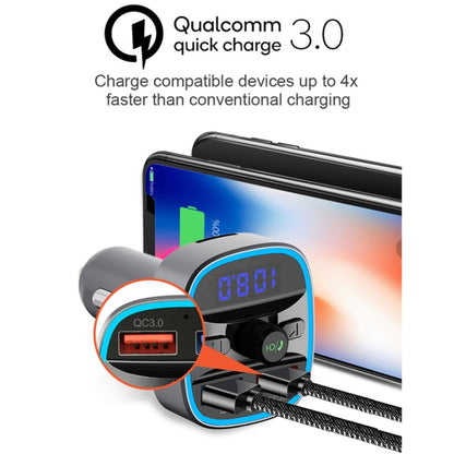 T25S Car MP3 Player Multi-function BT5.0 Dual USB Chargers - Bluetooth Car Kits by buy2fix | Online Shopping UK | buy2fix