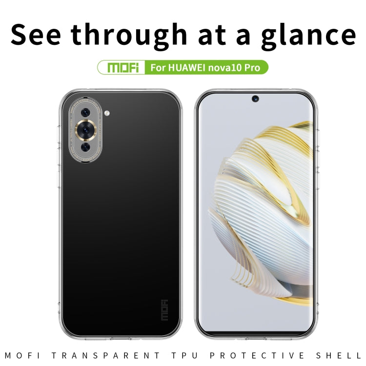 For Huawei Nova 10 Pro MOFI Ming Series Ultra-thin TPU Phone Case(Transparent) - Huawei Cases by MOFI | Online Shopping UK | buy2fix