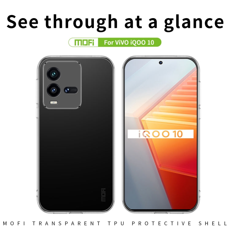 For vivo iQOO 10 MOFI Ming Series Ultra-thin TPU Phone Case(Transparent) - vivo Cases by MOFI | Online Shopping UK | buy2fix